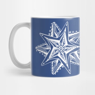 Star Tangles 4 White Lines - an Aussie Tangle by Heather - See Description Note for Colour Options Mug